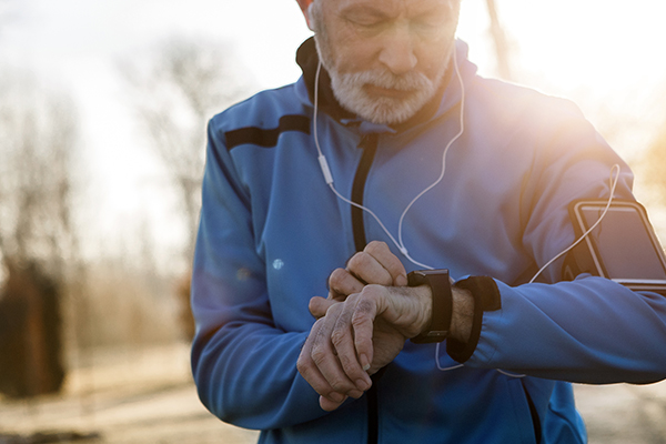 Man checking his watch